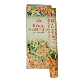   HEM Rose Vanilla / Rózsa Vanília füstölő hexa indiai 20 db