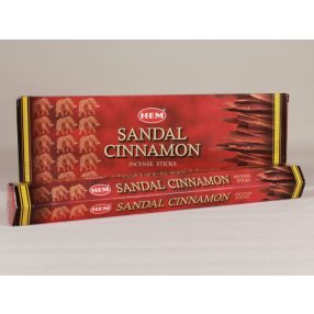   HEM Sandal Cinnamon / Szantál Fahéj füstölő hexa indiai 20 db