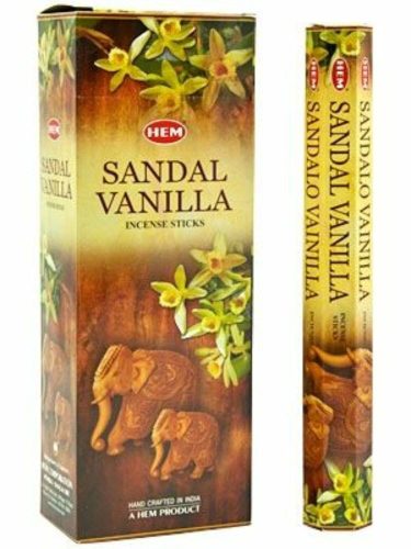 HEM Sandal Vanilla / Szantál Vanília füstölő hexa indiai 20 db