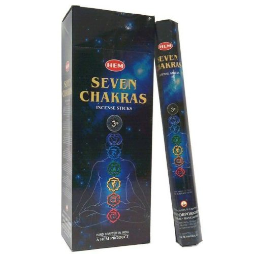 HEM Seven Chakra / Hét Csakra füstölő hexa indiai 20 db