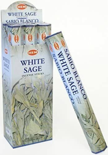 HEM White Sage / Fehér Zsálya füstölő hexa indiai 20 db