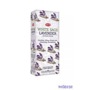  HEM hexa füstölő 20db White Sage Lavender / Fehér Zsálya Levendula