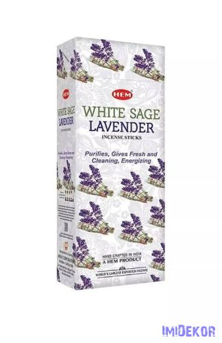 HEM hexa füstölő 20db White Sage Lavender / Fehér Zsálya Levendula