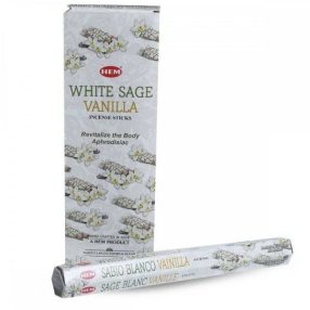   HEM White Sage Vanilla / Fehér Zsálya Vanília füstölő hexa indiai 20 db