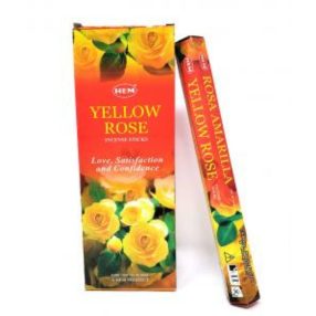 HEM Yellow Rose / Sárga Rózsa füstölő hexa indiai 20 db