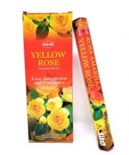 HEM Yellow Rose / Sárga Rózsa füstölő hexa indiai 20 db