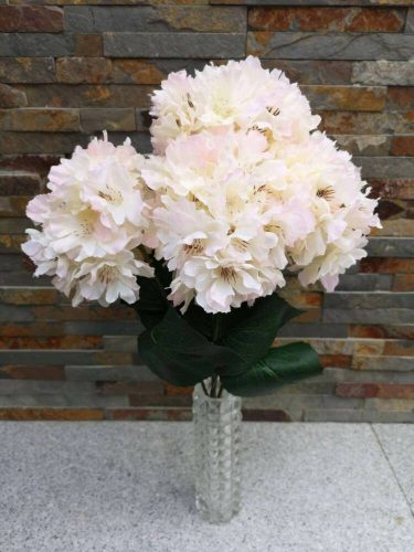 Hortenzia selyemvirág csokor 45 cm - Halvány Rózsaszín