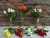 Tulipán 6 ágú kötegelt szatén szálas selyemvirág csokor 28 cm