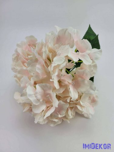 Hortenzia 5 ágú selyemvirág csokor 47 cm - Halvány Barack