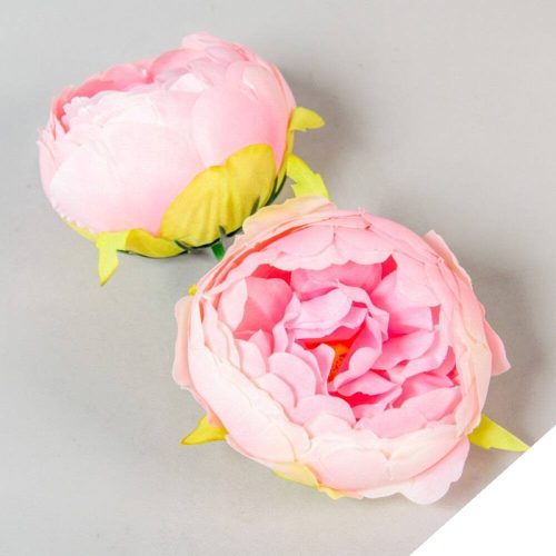 Peónia fej selyemvirág fejvirág 9 cm Rózsaszín