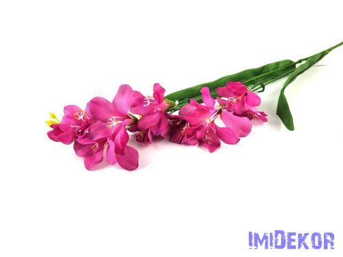 Frézia 2 ágú szálas selyemvirág 75 cm - Erős Rózsaszín