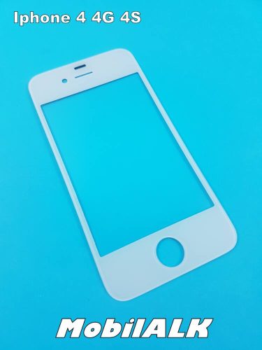Apple Iphone 4 4S érintő kijelző üveg üveglap fehér