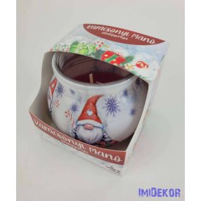 Illatos poharas gyertya 70g illatmécses - Karácsonyi manó