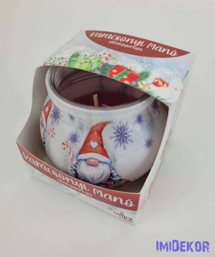 Illatos poharas gyertya 70g illatmécses - Karácsonyi manó