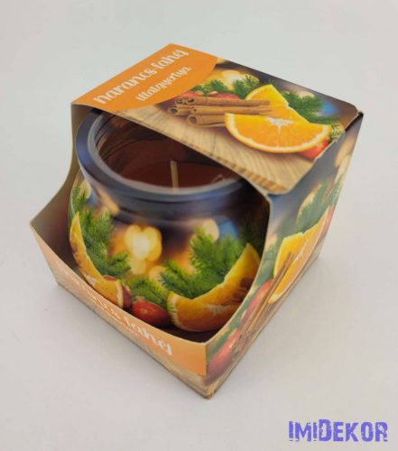 Illatos poharas gyertya 70g illatmécses - Narancs-fahéj