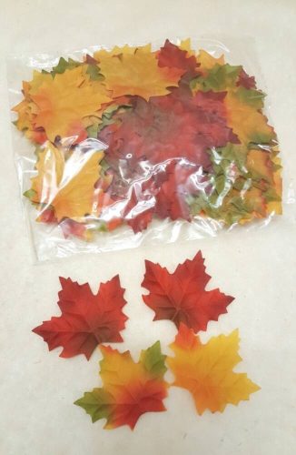 Őszi levél juharlevél 4 cm 3 féle színből darabra is 