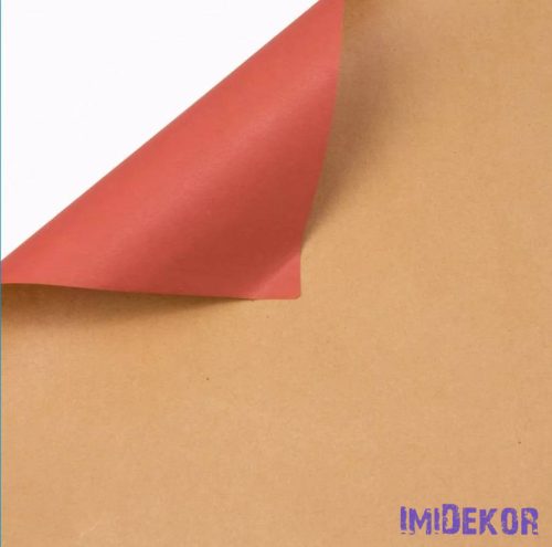 Kraft papír csomagoló 61x43cm 20db/cs - Natúr-Sötét Rózsaszín