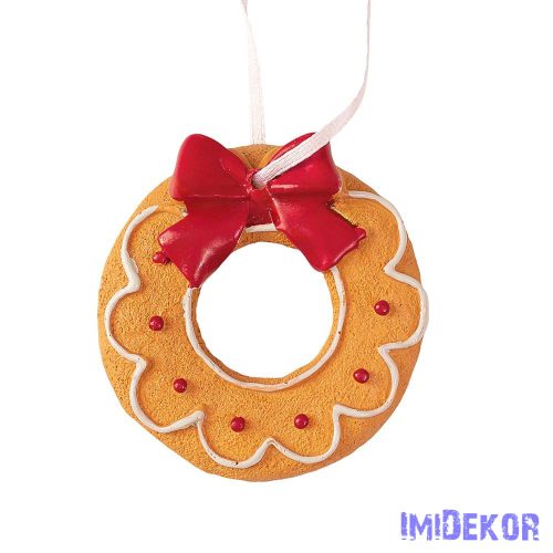 Mézeskalács fánk polirezin 6,6cm