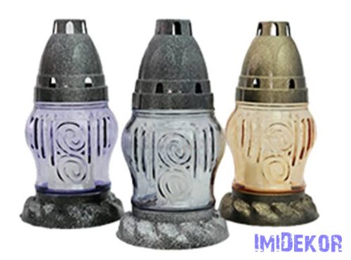 Mintás kis üvegmécses 16 cm - Light Mix