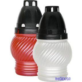 Kis gömb műanyag mécses mű fedeles 14 cm - Mix