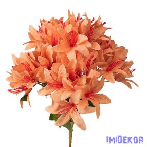 Selyemvirág 5 ágú csokor 29cm - Bézs