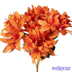 Selyemvirág 5 ágú csokor 29cm - Narancssárga