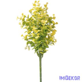 Eukaliptusz 7 ágú műzöld csokor 35cm - Sárgás zöld