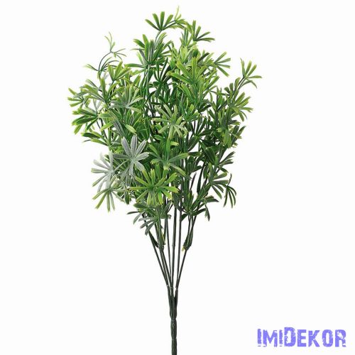 Műzöld 7 ágú dekor bokor 34cm - Középzöld
