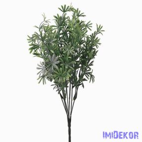 Műzöld 7 ágú dekor bokor 34cm - Sötétzöld