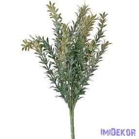 Műzöld 7 ágú dekor bokor 40cm - Sötétzöld