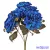 Peónia 7 ágú selyemvirág csokor 38cm - Kék
