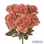Peónia 7 ágú selyemvirág csokor 38cm - Púder barna