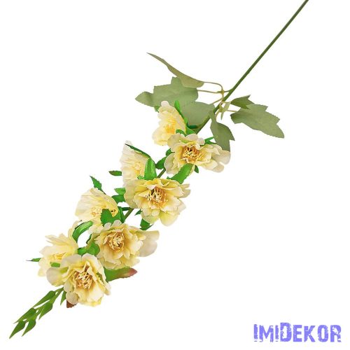 Virágos selyemvirág ág 76cm - Krém