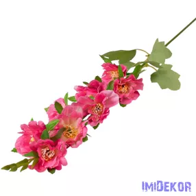 Virágos selyemvirág ág 76cm - Sötét rózsaszín