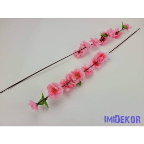   Barackvirág ág szálas selyemvirág 60 cm sötét rózsaszín