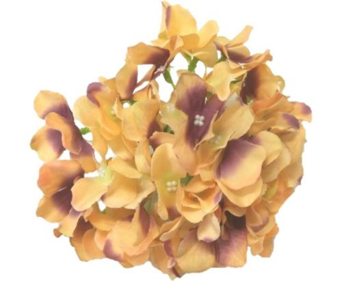Hortenzia fej selyemvirág fej 18 cm lilás barack