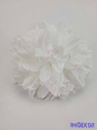 Krizantém selyemvirág fej 13 cm - Fehér