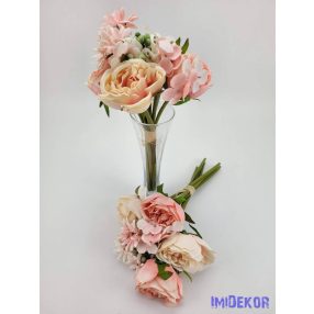 Ranunculus vegyes csokor 28 cm - Rózsaszínes barack