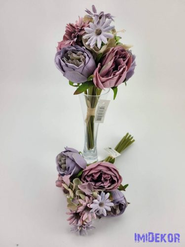 Ranunculus vegyes csokor 28 cm - Pasztel Lilás mix