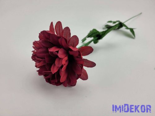 Krizantém szálas selyemvirág 50 cm - Bordó