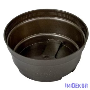 Műanyag tál kerek Y aljú D15cm M6,5cm - Grafit