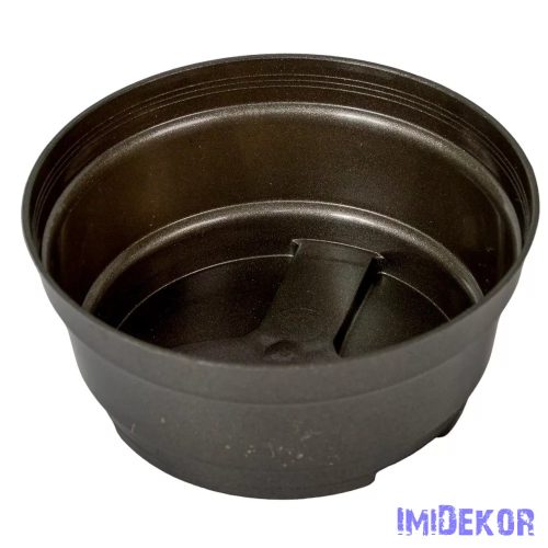 Műanyag tál kerek Y aljú D15cm M6,5cm - Grafit