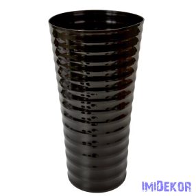 Műanyag váza hullámos oldalú D24cm M48cm - Grafit