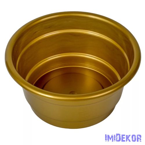 Műanyag tál kerek közepes D17cm M8cm - Arany