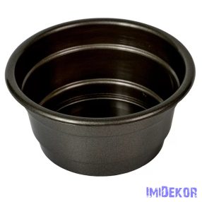 Műanyag tál kerek közepes D17cm M10cm - Grafit