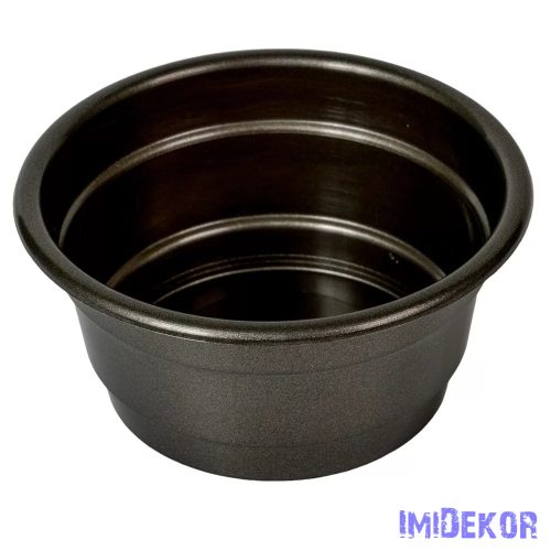 Műanyag tál kerek közepes D17cm M10cm - Grafit