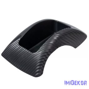 Műanyag domború tál mintás 33,5x20x10cm - Grafit