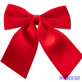 Elegáns bársony masni, 28 x 34cm - Piros