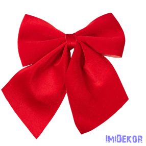 Elegáns bársony masni, 20 x 24cm - Piros