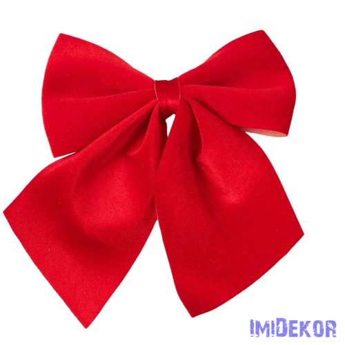 Elegáns bársony masni, 20 x 24cm - Piros